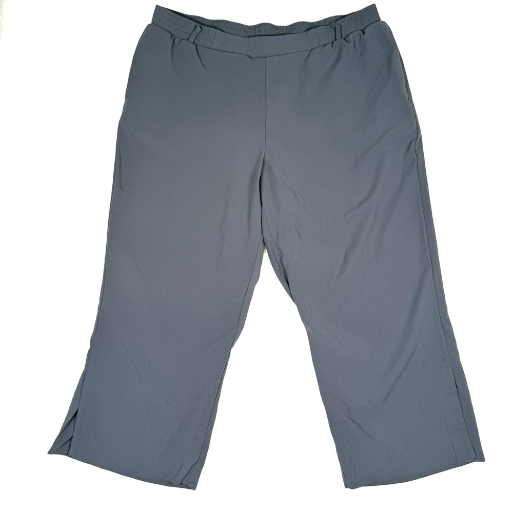 Simply Vera Wang Wide Leg Pants Size XL Gray Trousers Office Base Capsule Comfy